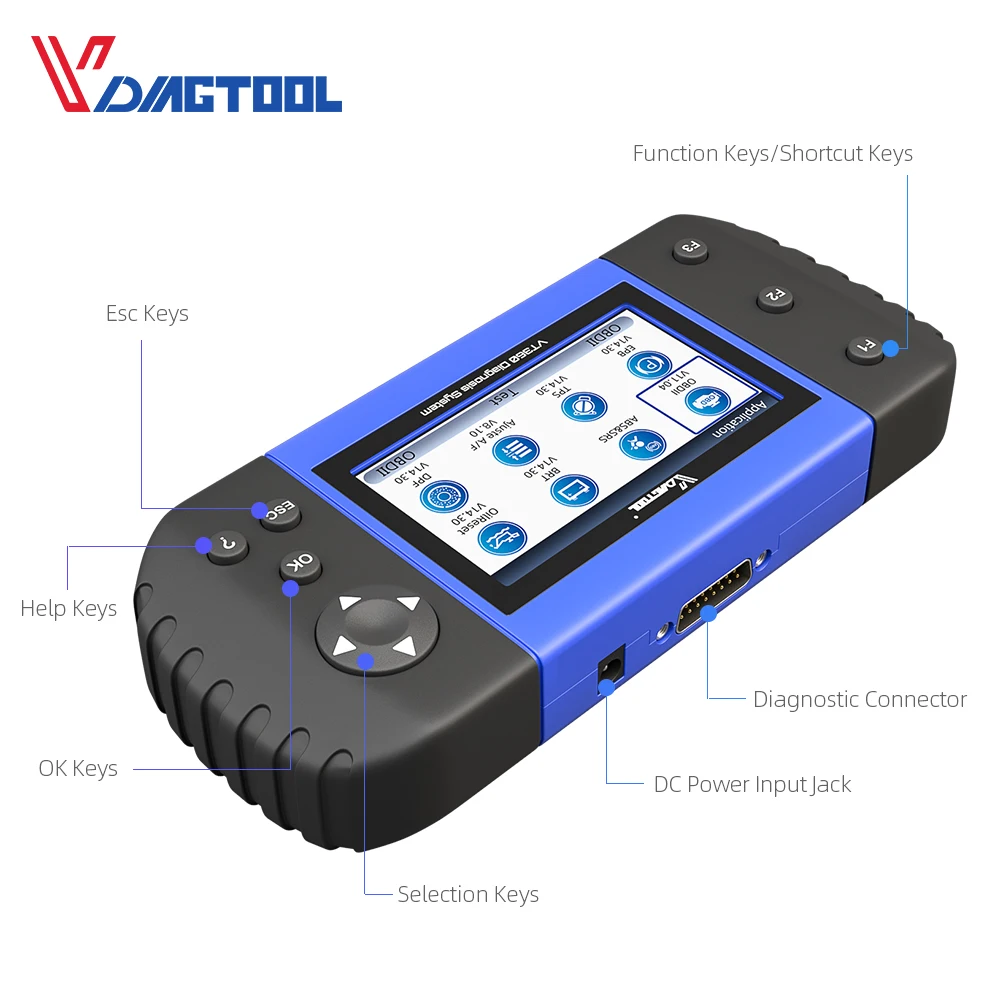 VDIAGETOOL VT600 Автомобильный сканер ключ программист одометр коррекция инструмент OBD2 автомобильный диагностический инструмент