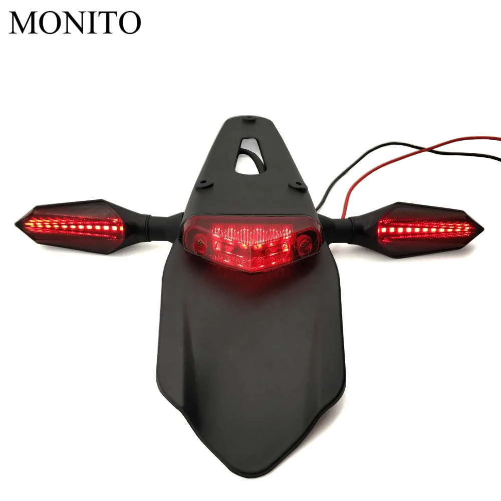 

Motorcycle Tail Light Enduro Dirt Bike Rear Fender Brake Stop signals For YAMAHA XT250 TRICKER DT230 DT 125 230 LANZA KAWASAKI