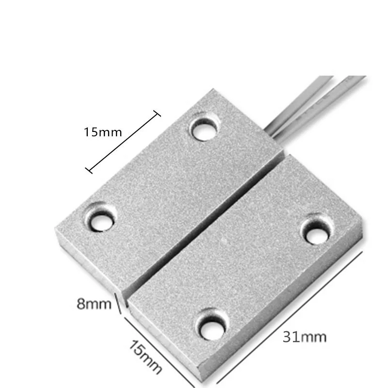 

NC Mode Waterproof Aluminum Alloy Wired Door Window Sensor Magnetic Switch Sensor for Alarm System