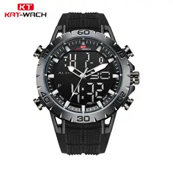 KAT-WACH Элитный бренд для мужчин s спортивные часы водостойкие цифровые светодиодные милитари часы для мужчин двойной кварцевые электроники