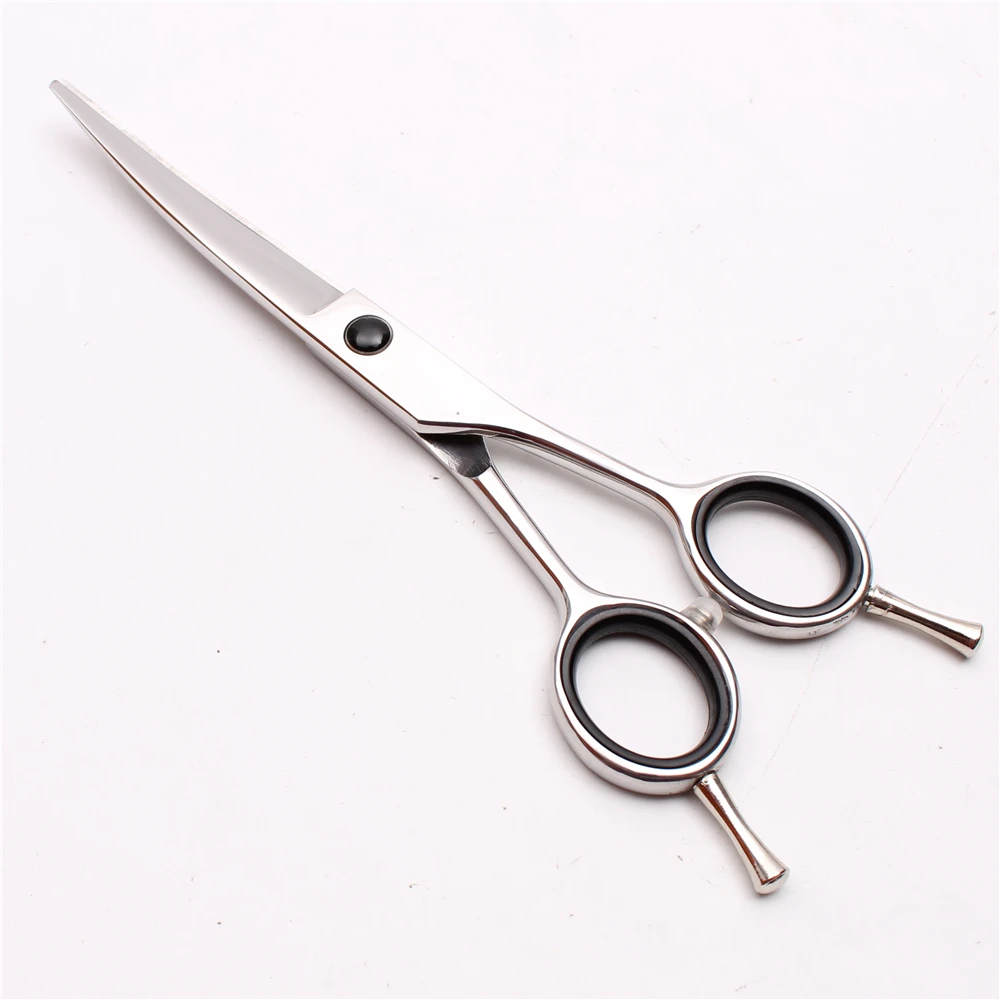 

6 inch Japan Customized Logo Professional Human Hair Scissors or Pets Dogs Cats Hair Curved Cutting Scissors Salon Style Tools