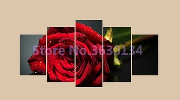 

Red Rose 5Pcs DIY Diamond Painting Full Diamond Embroidery 5D Diamond Painting Cross Stitch Rhinestone Diamond Mosaic Wall Decor