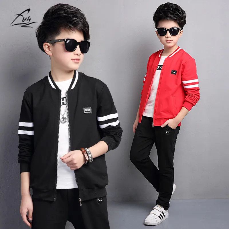2017 Spring Boy S Sports Set Kids Clothing Sets Tennager S Sport Suit School Kids Suit