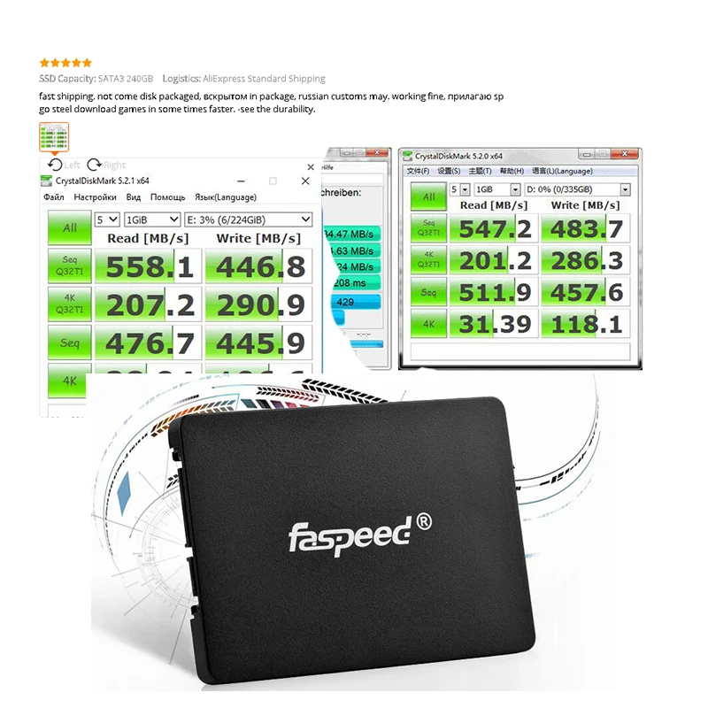  Faspeed SSD 128 gb 512 gb 640 gb 720 gb 360 gb 25 SATA3 interne Solid State Drive Festplatte für 1 