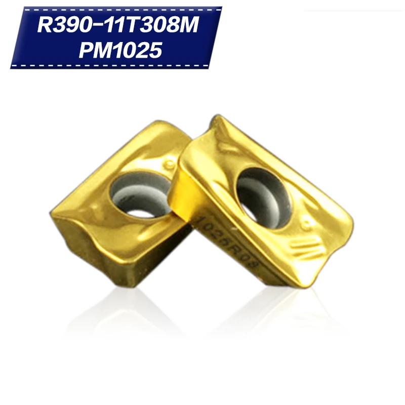 SWIS 10PCS R390 11T308M PM1030 PM1025 PM4240 Carbide Insert Face Milling Cutting CNC Tools Lathe Tools
