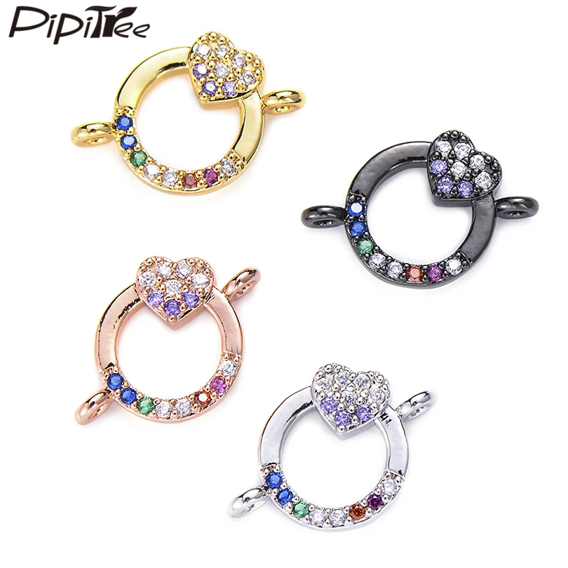 Pipitree 4 шт. оптовая продажа латунные круглые шармы золотого цвета с кубическим