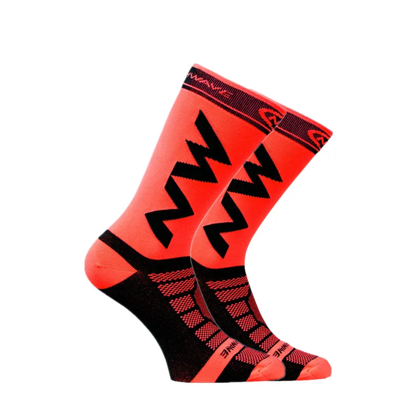 3 стиля Компрессионные носки для бега и велоспорта дышащие дорожные велосипедные носки мужские гоночные велосипедные носки - Цвет: 7se nw red
