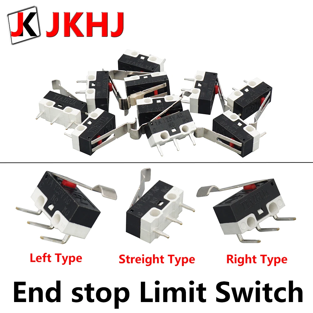 10pcs/Lot 3D Printer Parts End Stop Micro Limit Switch for I3 Delta Kossel Makerbot Printer RAMPS 1.4 DIY Accessories