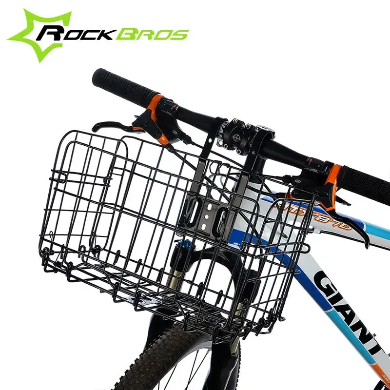 Qian ROCKBROS ride Bicycle Basket Cycling Front Foldable Basket Riding
