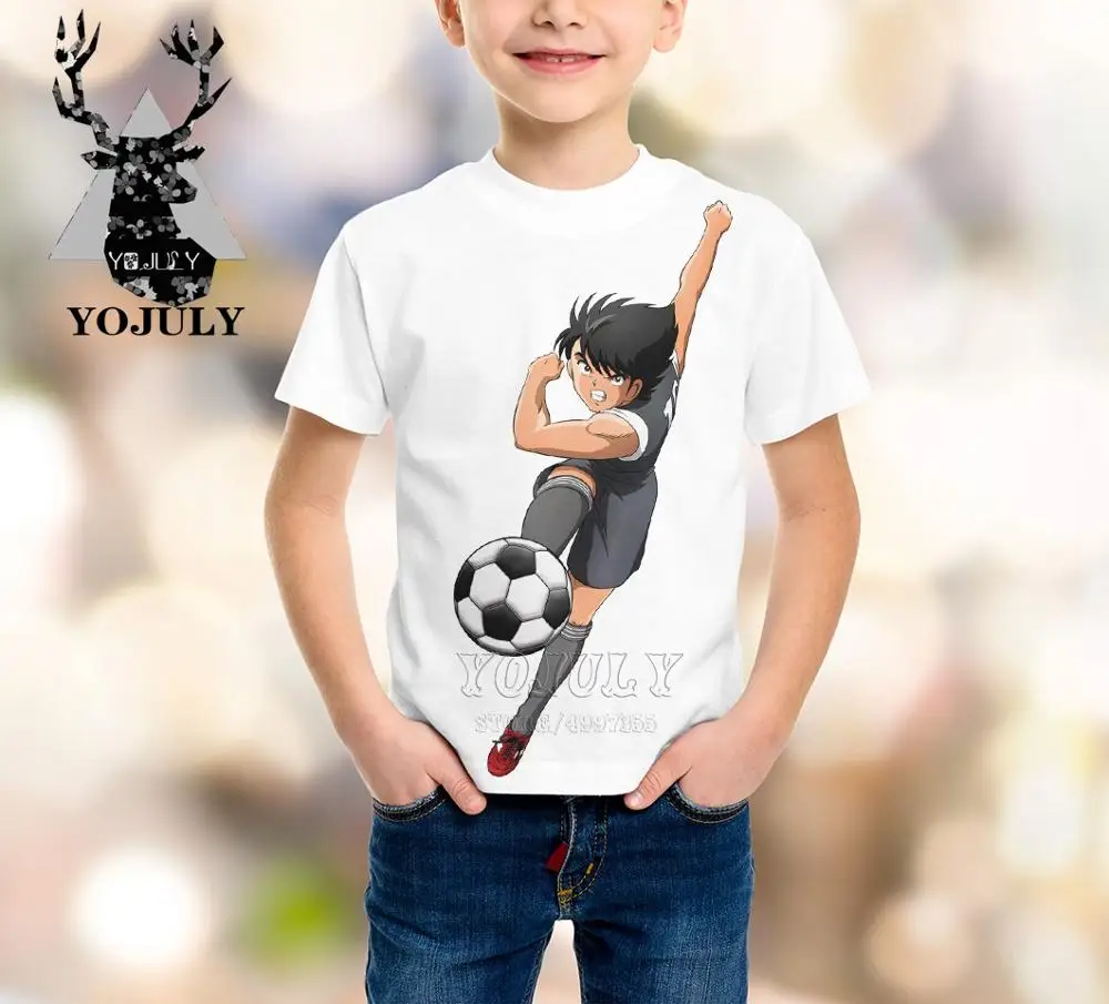 YOJULY/детская одежда с 3d принтом «Капитан Цубаса» для мальчиков и девочек-подростков детская футболка горячая Распродажа, модные футболки Modis, A222