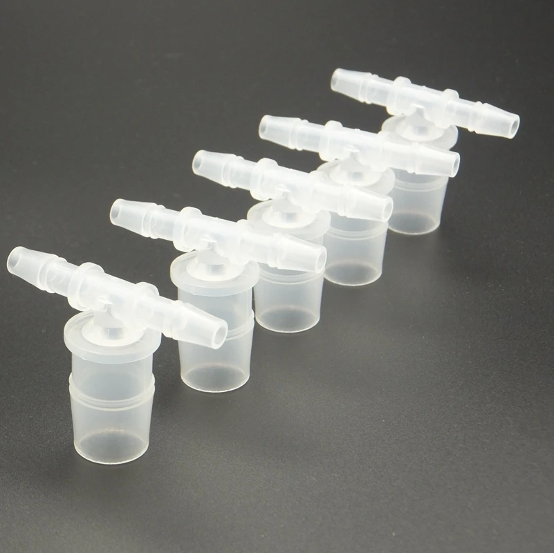 5PCS 6mm Hose Barb x 16mm Hose Barb x 6mm Hose Barb Tee Plastic Pipe