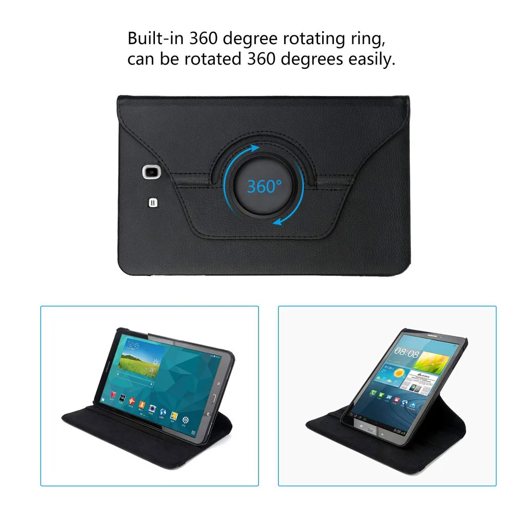 Для Samsung Galaxy Tab E 9 6 дюймов T560 T561 SM табе чехол для планшета 360 Вращающийся Кронштейн
