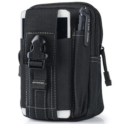 Поясная сумка для мужчин, многофункциональная, водонепроницаемая, военный пояс, поясная сумка, кошелек для мобильного телефона, дорожная сумка, поясная сумка, LWT00 - Цвет: Черный