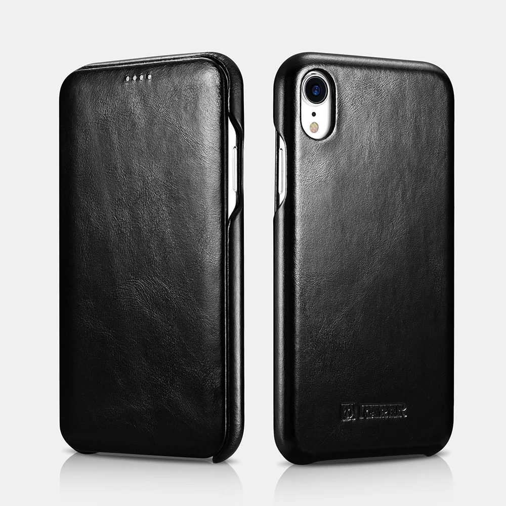 Icarer бренд для iPhone XR чехол из натуральной кожи телефона s изогнутый край винтажная