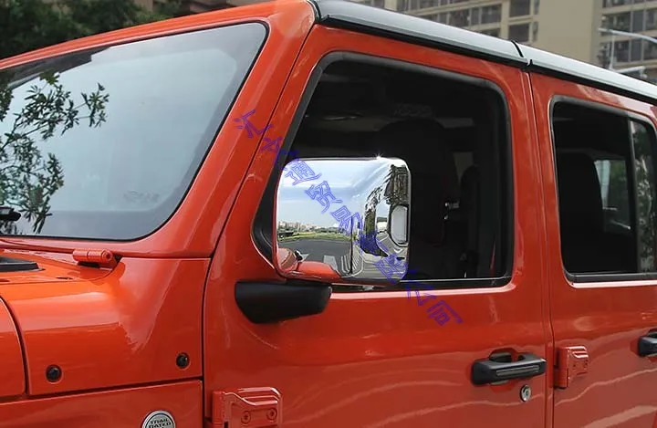 Для Jeep Wrangler JL 2018 2019 ABS Хромированная дверная боковая зеркальная крышка Накладка