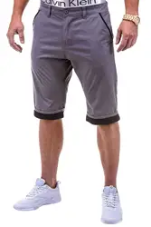 Мужские повседневные шорты 2018 летние однотонные шорты Классические повседневные модное Джерси шорты с карманом мужские бермуды джоггеры