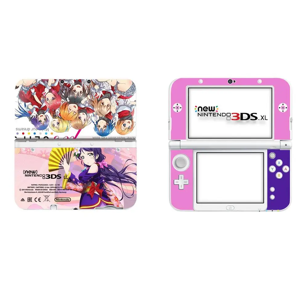 Аниме милые девушки виниловая наклейка кожи Стикеры для нового 3DS XL LL шкуры Стикеры s для нового 3dsll Винил Защитная Наклейка