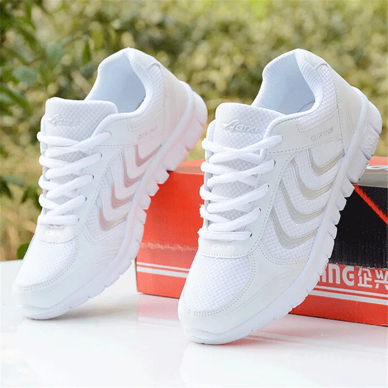 Hot 2017 Women Sneakers Breathable Sport Shoes Female Running Shoes ... Hot 2017 Women Sneakers Breathable Sport Shoes Female Running Shoes Light Sneakers For Women Shoes 35 43 Shoes 35 42 Euro-in Running Shoes from Sports ...