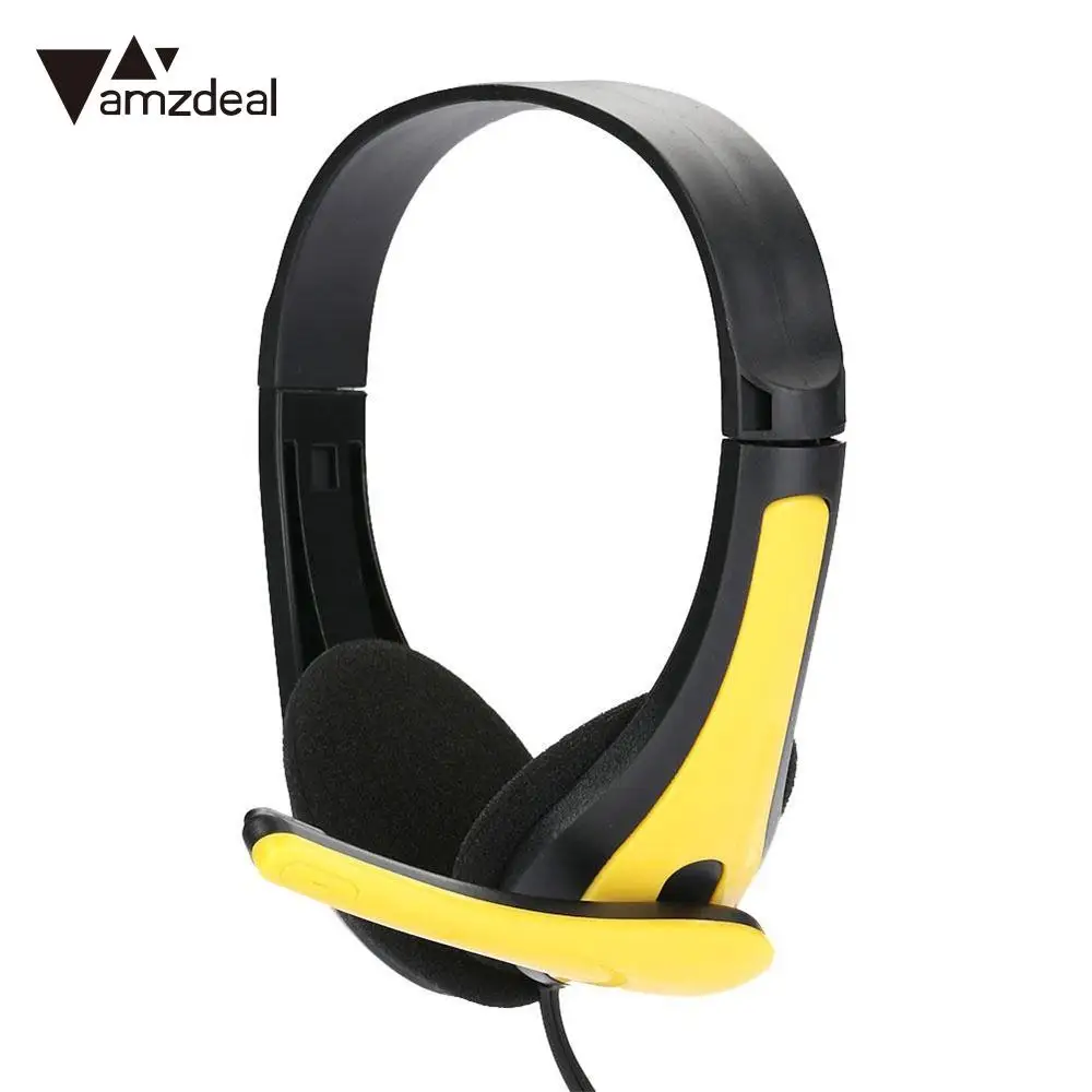 Проводная стереогарнитура Amzdeal 3 5 мм Hi Fi музыкальные наушники с микрофоном умный