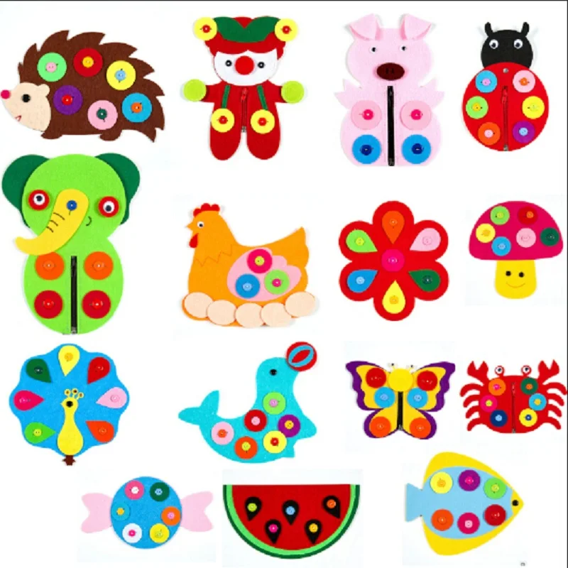 

DIY Learning Education Grasping Creativity Developing Handmade Cartoon Color Shape Hand Bag Art Craft Toys For Children Kid Gift