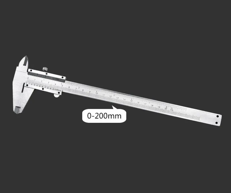 Штангенциркуль " 0-150 мм/0-200 мм четырехцелевой металлический штангенциркуль Калибр микрометеруглеродистая сталь прецизионные измерительные инструменты - Цвет: 0-200mm
