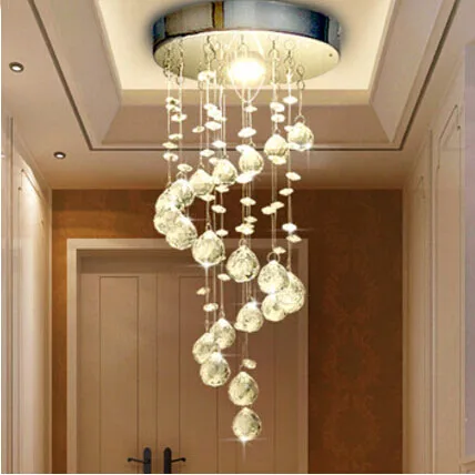 Modern Spiral Crystal Chandelier For Home Entrance Stair Staircase Modern Spiral Crystal Chandelier For Home Entrance Stair Staircase Aisle Corridor Ceiling Hanging Lamp Decoration