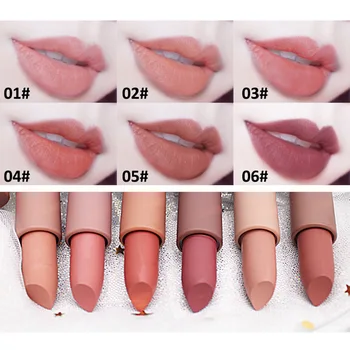 

Brand PNF velvet matte lipstick lasting makeup lipstick cosmetics 6PCS/6 color