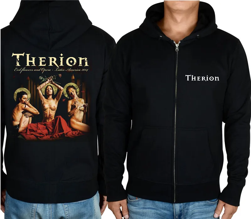 15 дизайнов Швеции Therion рок худи, зимняя куртка для мужчин смерти тяжелый металл молния толстовка флис готический Классический богиня - Цвет: 3