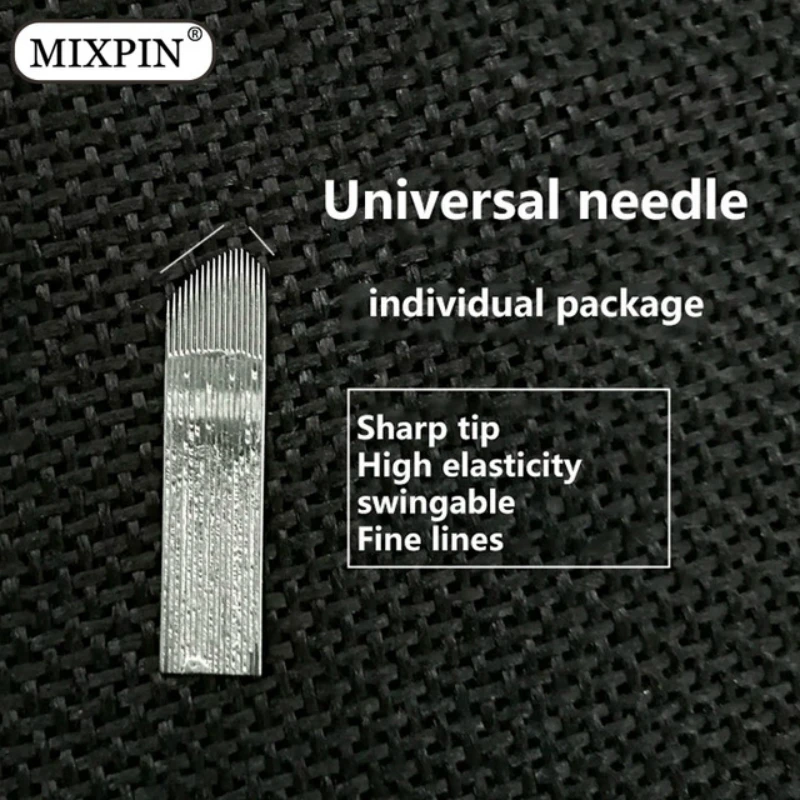 

MIXPIN 18 Pin Permanent Makeup Eyebrow Tatoo Blade Chamfer Blade Microblading Needles For 3D Embroidery Manual Tattoo Pen