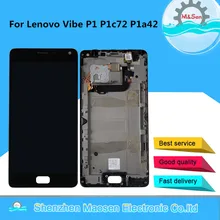 M& Sen для 5," lenovo Vibe P1 P1c72 P1a42 ЖК-дисплей+ сенсорная панель дигитайзер для lenovo Vibe P1 ЖК-рамка