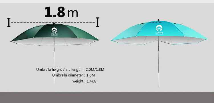1,8 м-2,4 м пляжный рыболовный Универсальный складной зонт Открытый Универсальный непромокаемый солнцезащитный крем анти-УФ солнцезащитный тент для кемпинга