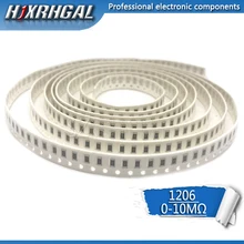 100 шт. 1206 SMD резистор 0R~ 10M 1/2 Вт, для детей 0, 1, 10 100 150 220 330 Ом 1K 2,2 K 10K 100K 0R 1R 10R 100R 150R 220R 330R hjxrhgal