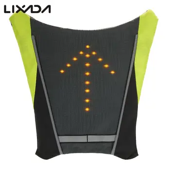 

Lixada Cycling Bag Backpeck Attachment Clip with Remote Control LED Signal Light USB Rechargeable Outdoor Sport Safety Bag Gear