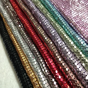 

48x40cm Brand Multi Colors Metal Mesh Fabric Metallic cloth Metal Sequin Sequined Fabric Tablecloth Curtain Party Home Decoratio