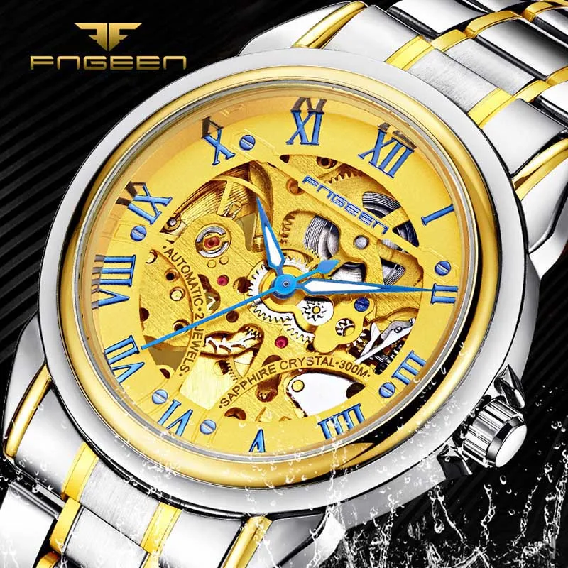 Prix pour FNGEEN Nouveau Numéro Sport Conception Lunette Montre en Or Hommes Montres Top Marque De Luxe Montre Homme Horloge Hommes Automatique Squelette Montre Prix pour FNGEEN Nouveau Numéro Sport Conception Lunette Montre en Or Hommes Montres Top Marque De Luxe Montre Homme Horloge Hommes Automatique Squelette Montre