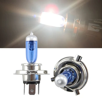 

2pcs H4 Halogen Headlights Bulbs H4 55W High Low Beams warm white 4300k h4 p43t Replacement lights lamp
