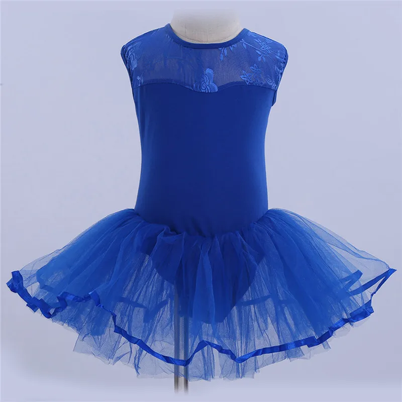Детское балетное платье для девочек; Карнавальный Костюм Балерины; сказочная балетная пачка; гимнастическое трико для танцев; детская Одежда для танцев без рукавов; одежда принцессы - Цвет: blue