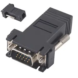 VGA Extender Мужчина к LAN CAT5 CAT6 RJ45 женский сетевой кабель Adapter Kit