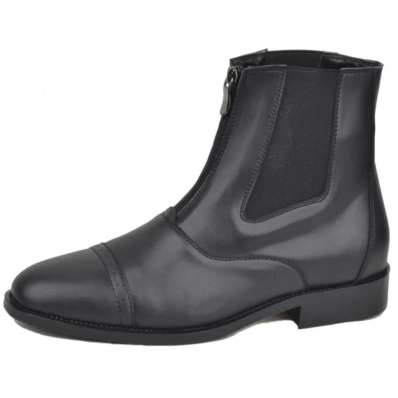 

FIDANEI Custom Made Genuine Leather Women Martin Boots Fashion Retro Zipper Knight Riding Boots High Quality Chelsea Boots
