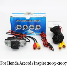 Для Honda Accord/Inspire 7-й 2003 ~ 208/RCA Кабель aux или Беспроводной Автостоянка Камера/HD CCD Ночного Видения Заднего Вида камера