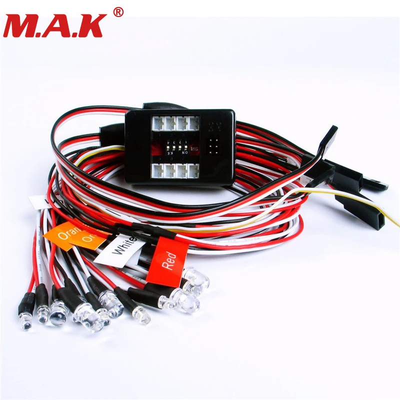 

1:10 RC Model Car truck LED Light Kit 12 LED Flashing Head Light Lamp System RC 1:10 Model Car Accessories