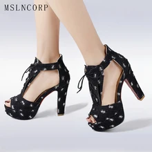 plus size 34-44 Summer high heel sandals women sexy footwear Platform fashion lady shoes hot sale Gladiator Lace Up Party Pumps цена plus size 34-44 Summer high heel sandals women sexy footwear Platform fashion lady shoes hot sale Gladiator Lace Up Party Pumps цены онлайн