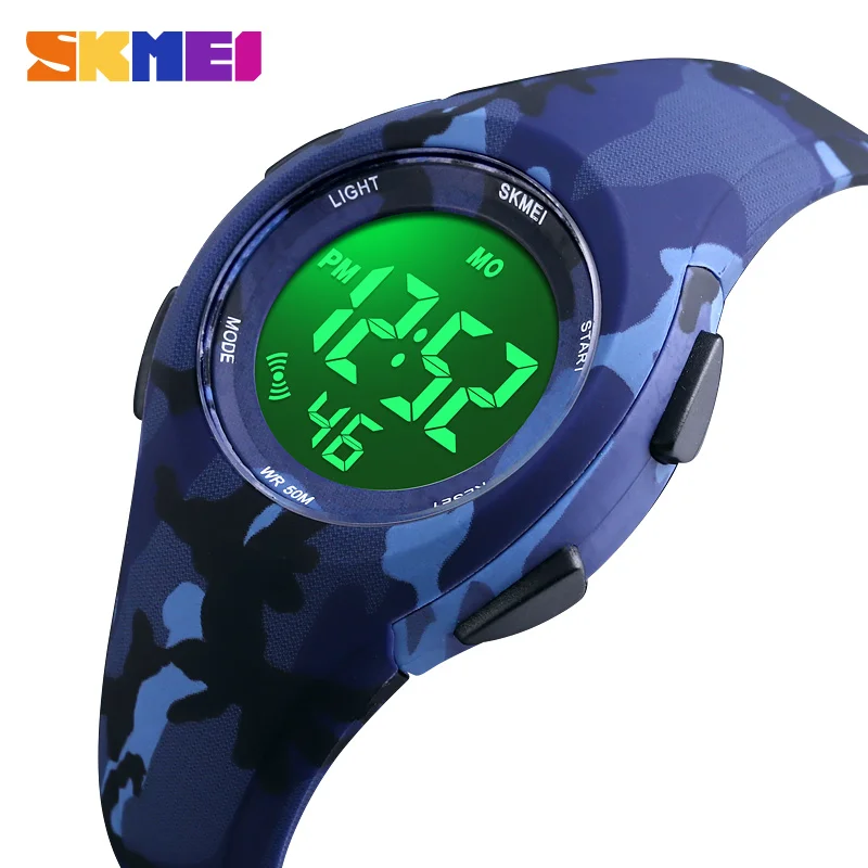 Skup SKMEI dzieci LCD cyfrowy zegarek elektroniczny Sport zegarki Stop Watch Luminous 5Bar wodoodporne zegarki dla dzieci dla chłopców dziewcząt