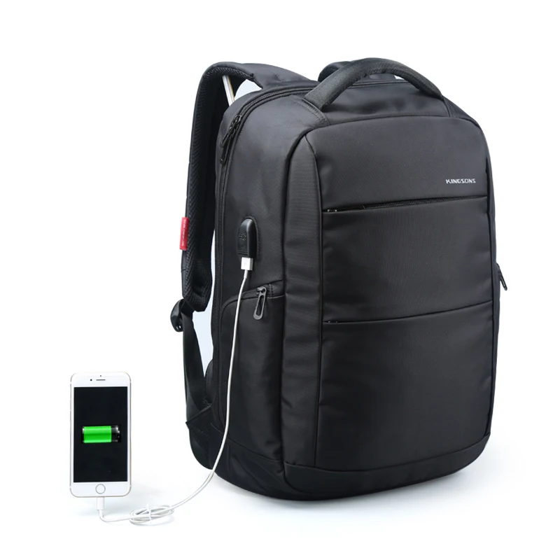 

Kingsons External Charging USB Function Laptop Backpack Anti-theft Man Business Dayback Women Travel Bag 15.6 inches School Bag