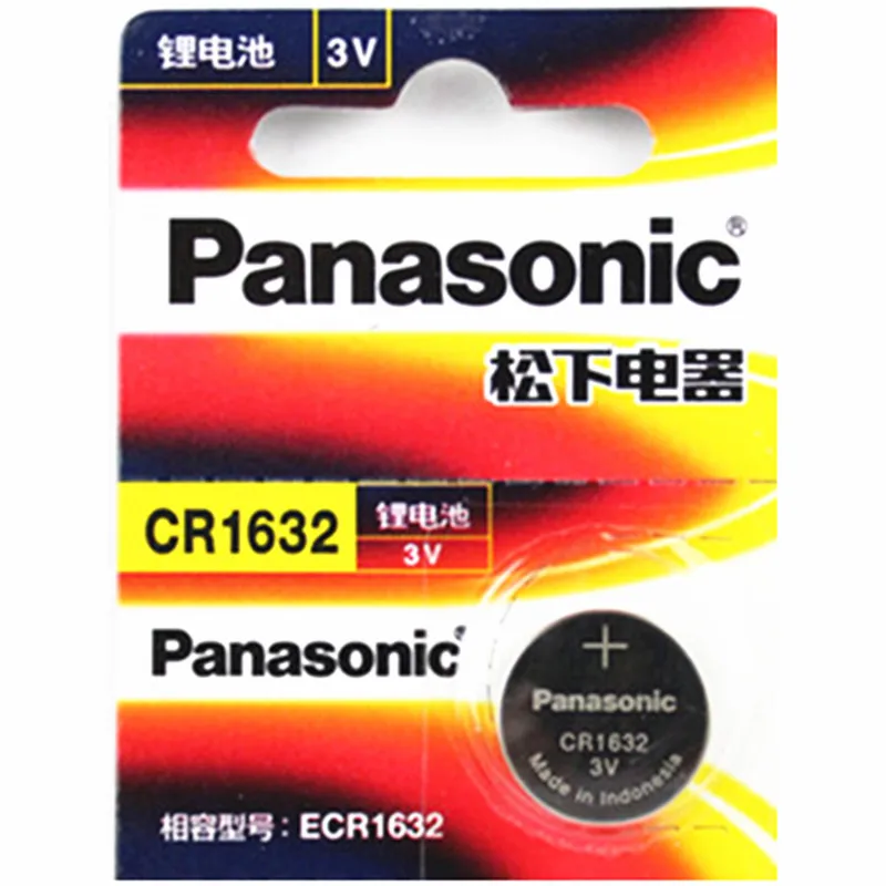 Panasonic 100% оригинальный CR1632 кнопочный Аккумулятор для часов Автомобильный