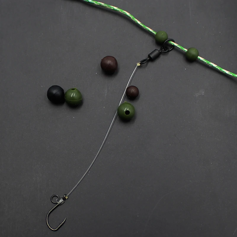 20 6mm soft brown shock beads for fishing rigs carp catfish bass Twenty 