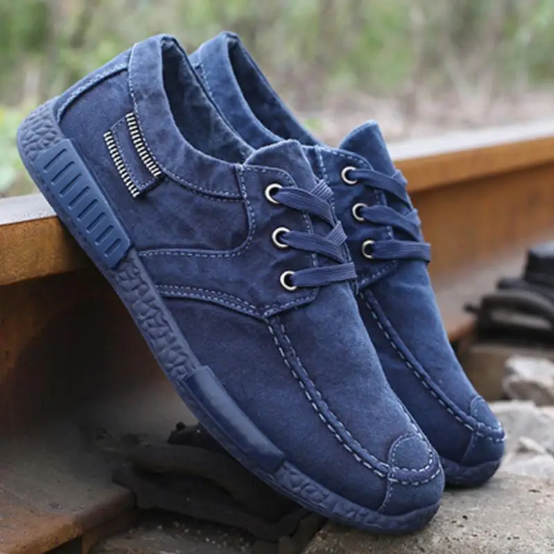 

2018 New Mens Casual Shoes Canvas Shoes for Men Man Walking Lightweight Comfortable Breathable Male Footwear Denim Plimsolls