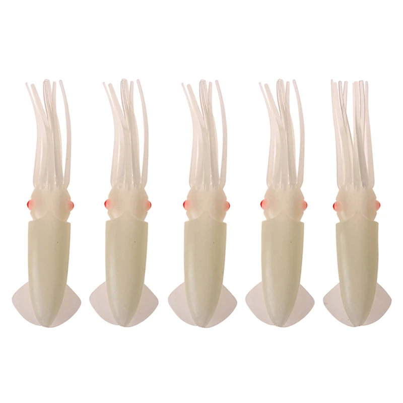 

5PCS Fishing Lure Luminous Octopus Skirt Swimbait Shad Fishing Lures Soft Baits
