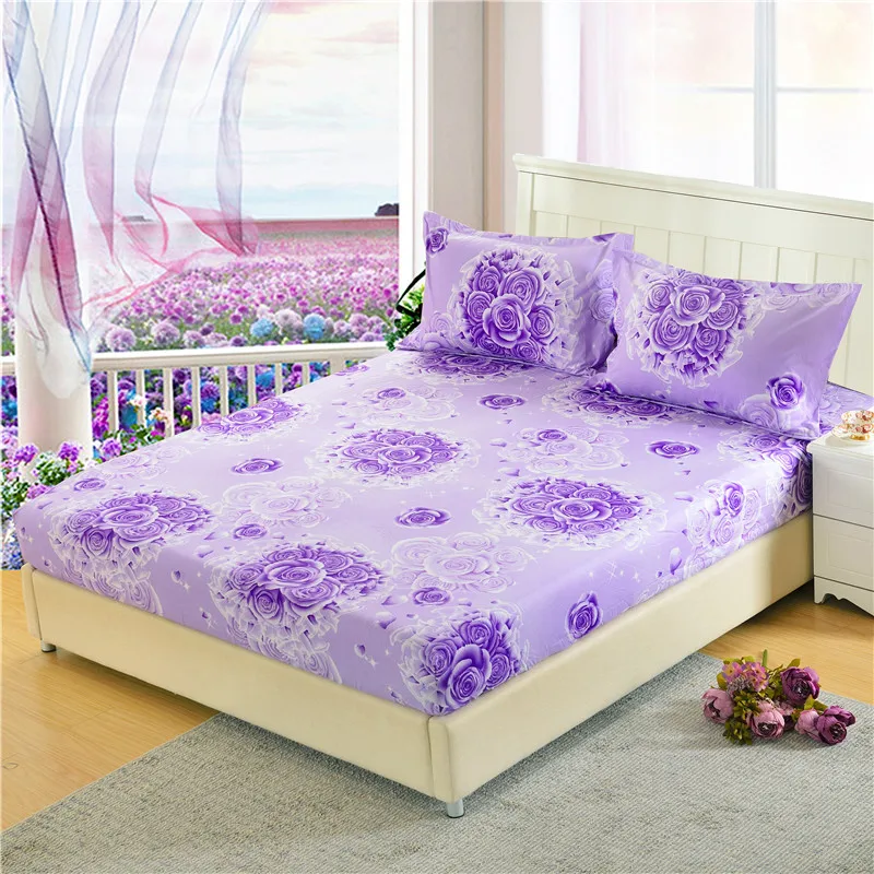

LAGMTA 3pcs 100% Polyester Sheet Set Mattress Cover Fitted Sheet Four Corners With Elastic