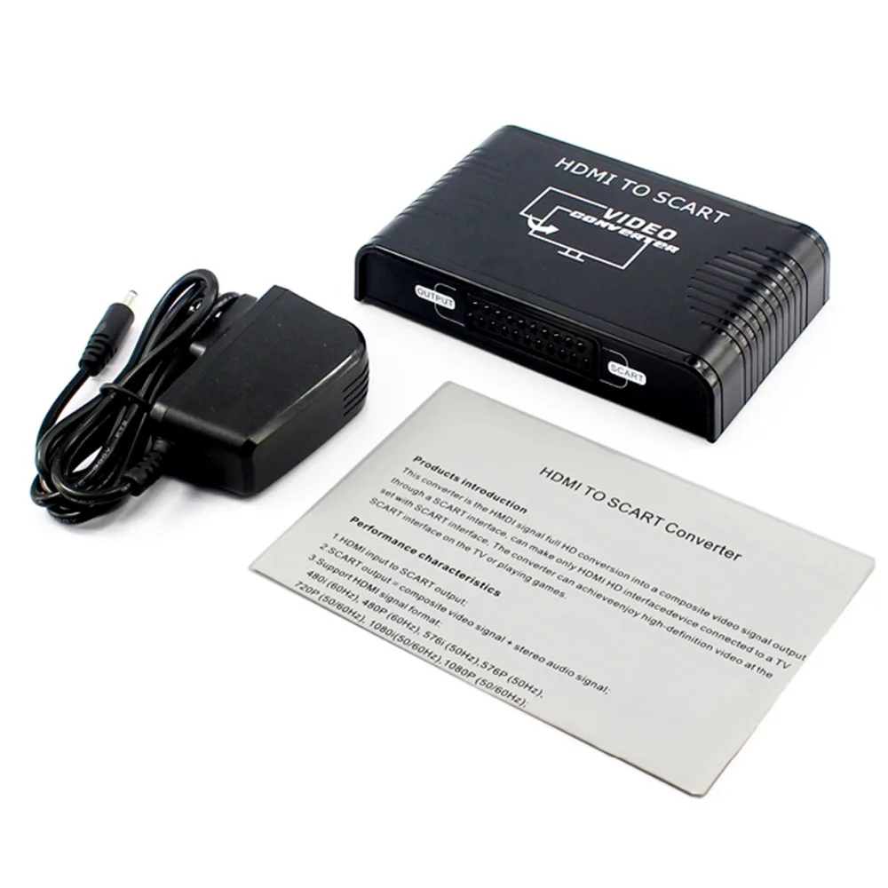 HDMI TO SCART Converter HDMI to Scart converter HD to Analog for Composite Video Signal + Stereo Audio Signal output PAL 1080P HDMI TO SCART Converter HDMI to Scart converter HD to Analog for Composite Video Signal + Stereo Audio Signal output PAL 1080P